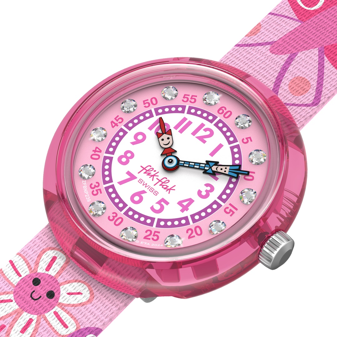 FLIK FLAK Story Time Happy Meadow 31.85mm Pink Fabric Strap ZFBNP239 - 3
