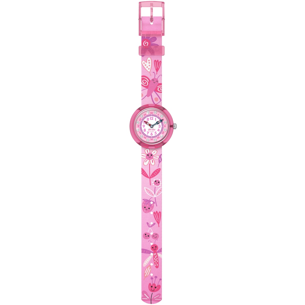 FLIK FLAK Story Time Happy Meadow 31.85mm Pink Fabric Strap ZFBNP239 - 4