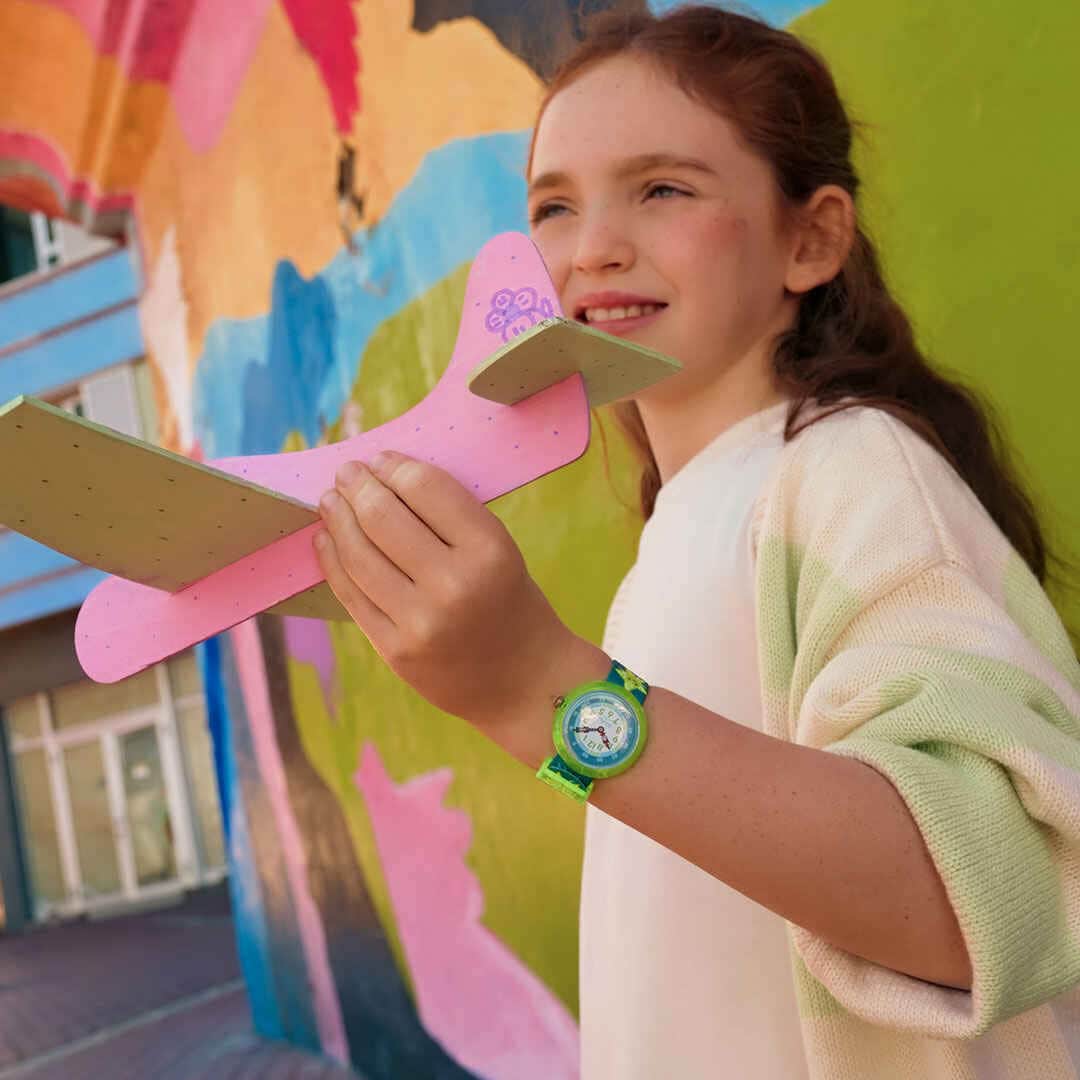 FLIK FLAK Story Time Starry Glow 31.85mm Multicolor Fabric Strap ZFBNP242 - 5