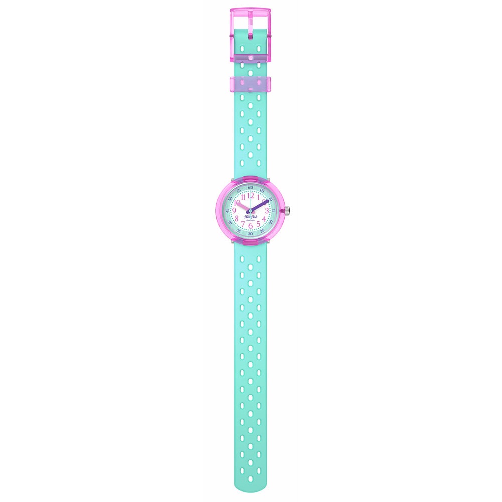 FLIK FLAK Bubbly Hours Fizz In Mint 31.85mm Green Silicon Strap ZFCNP003 - 3