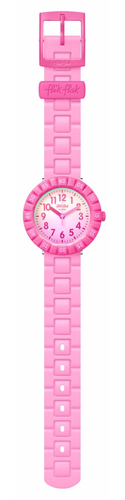 FLIK FLAK Summer Splash Pink Splash 36.70mm Pink Silicon Strap ZFCSP125 - 3