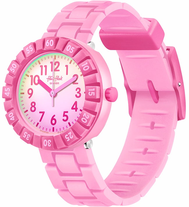 FLIK FLAK Summer Splash Pink Splash 36.70mm Pink Silicon Strap ZFCSP125 - 