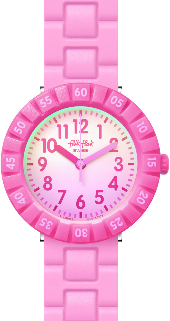 FLIK FLAK Summer Splash Pink Splash 36.70mm Pink Silicon Strap ZFCSP125 - 