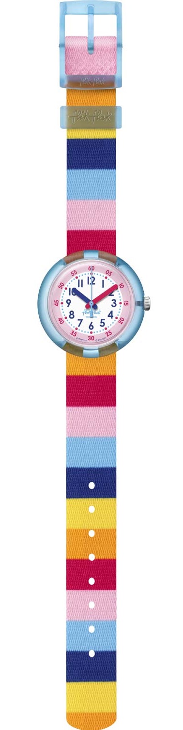 FLIK FLAK Stripy Pink 31.85mm Multicolor Fabric Strap ZFPNP113 - 4