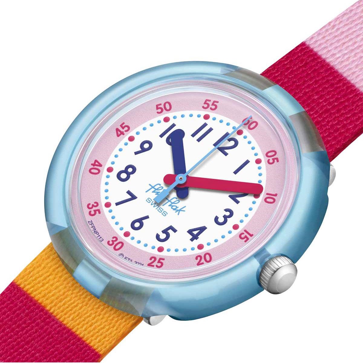 FLIK FLAK Stripy Pink 31.85mm Multicolor Fabric Strap ZFPNP113 - 2