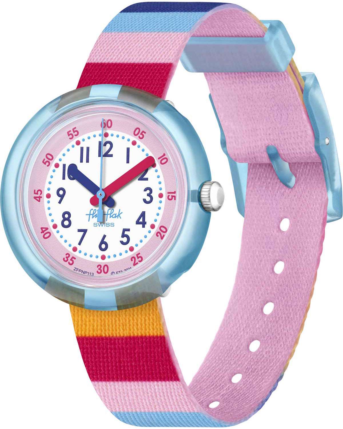 FLIK FLAK Stripy Pink 31.85mm Multicolor Fabric Strap ZFPNP113 - 3