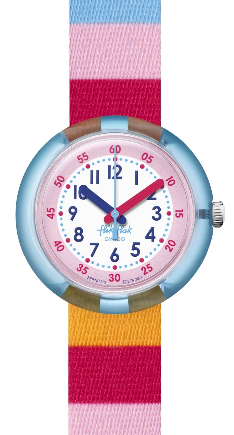 FLIK FLAK Stripy Pink 31.85mm Multicolor Fabric Strap ZFPNP113 - 1