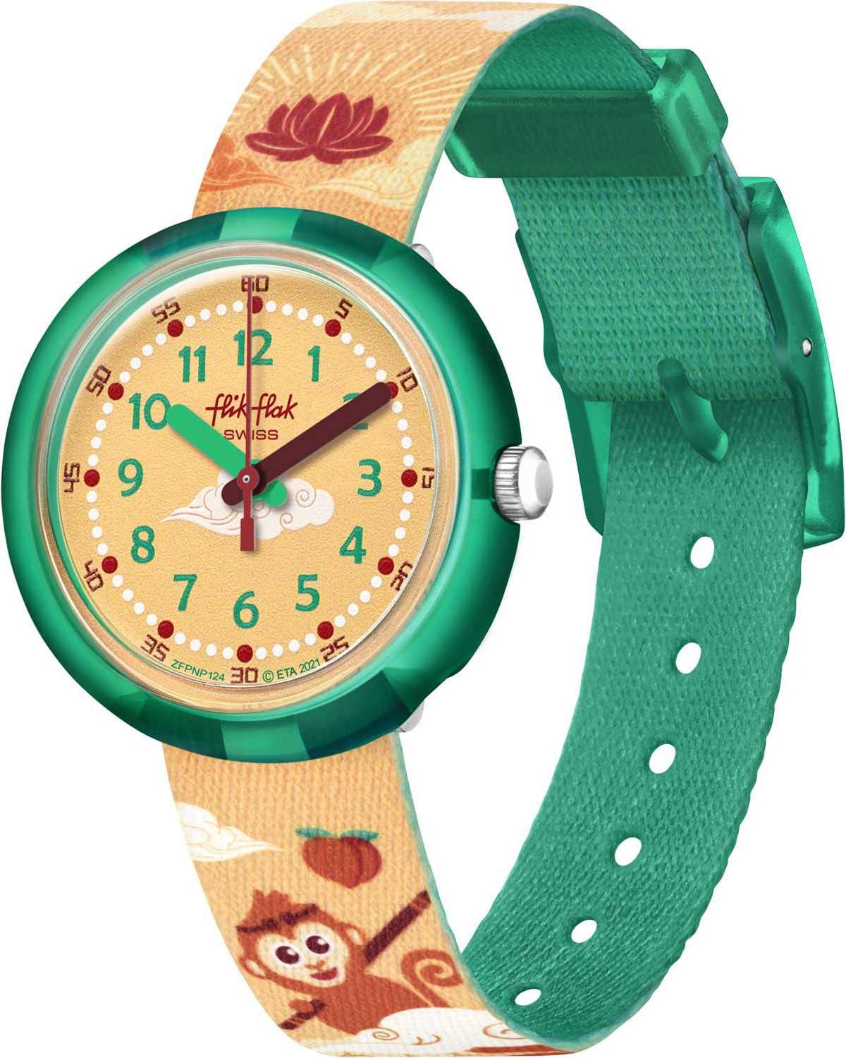FLIK FLAK Tales From The World Monkey'S Awakening 31.85mm Multicolor Fabric Strap ZFPNP124 - 