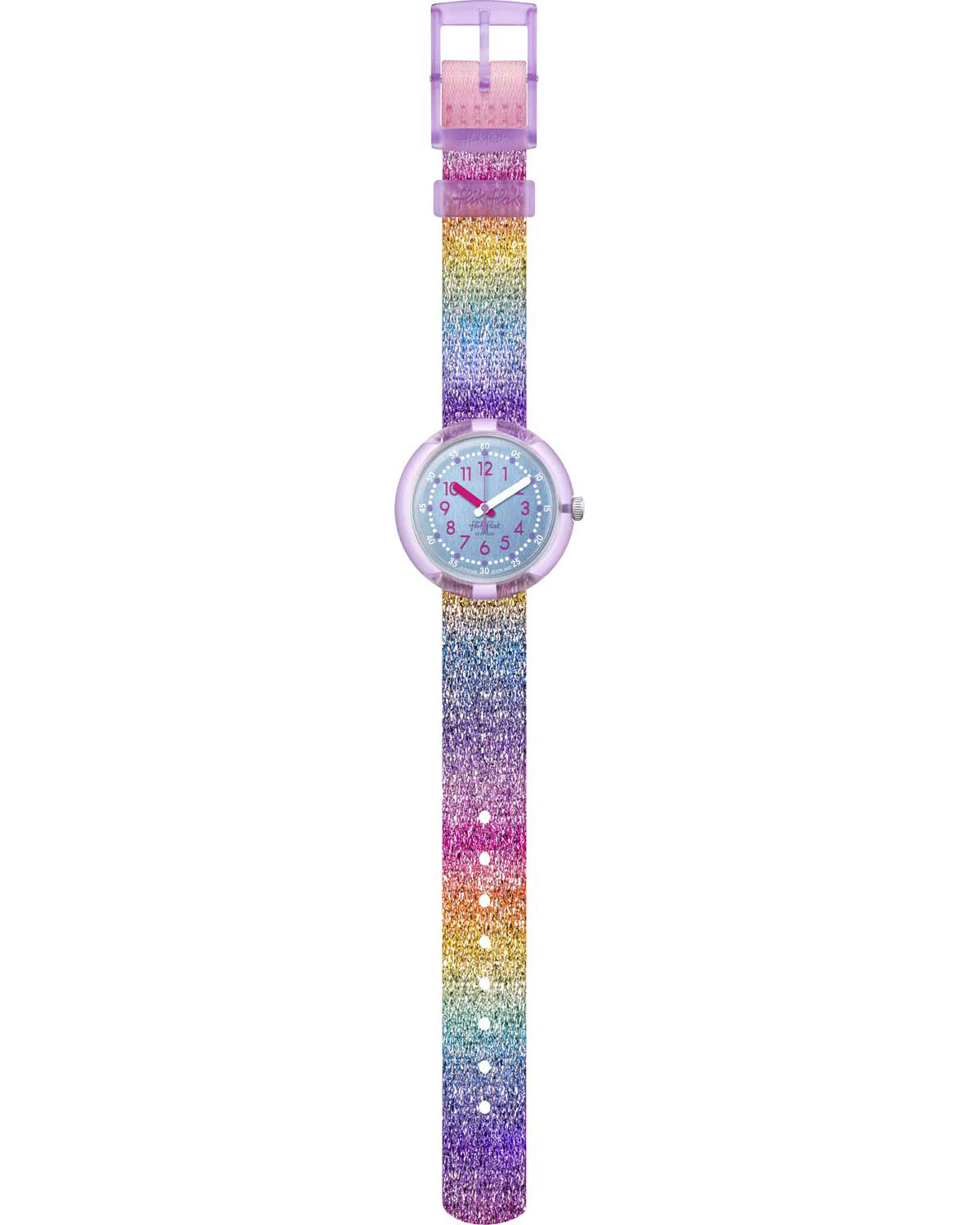 FLIK FLAK Shine Bright Shine in Rainbow 31.85mm Multicolor Fabric Strap ZFPNP128 - 4
