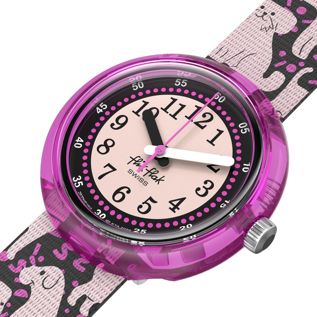 FLIK FLAK Friends Fur-Ever Woof Woof Time 31.85mm Multicolor Fabric Strap ZFPNP163 - 