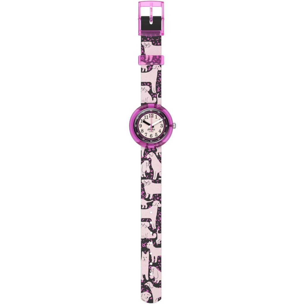 FLIK FLAK Friends Fur-Ever Woof Woof Time 31.85mm Multicolor Fabric Strap ZFPNP163 - 3