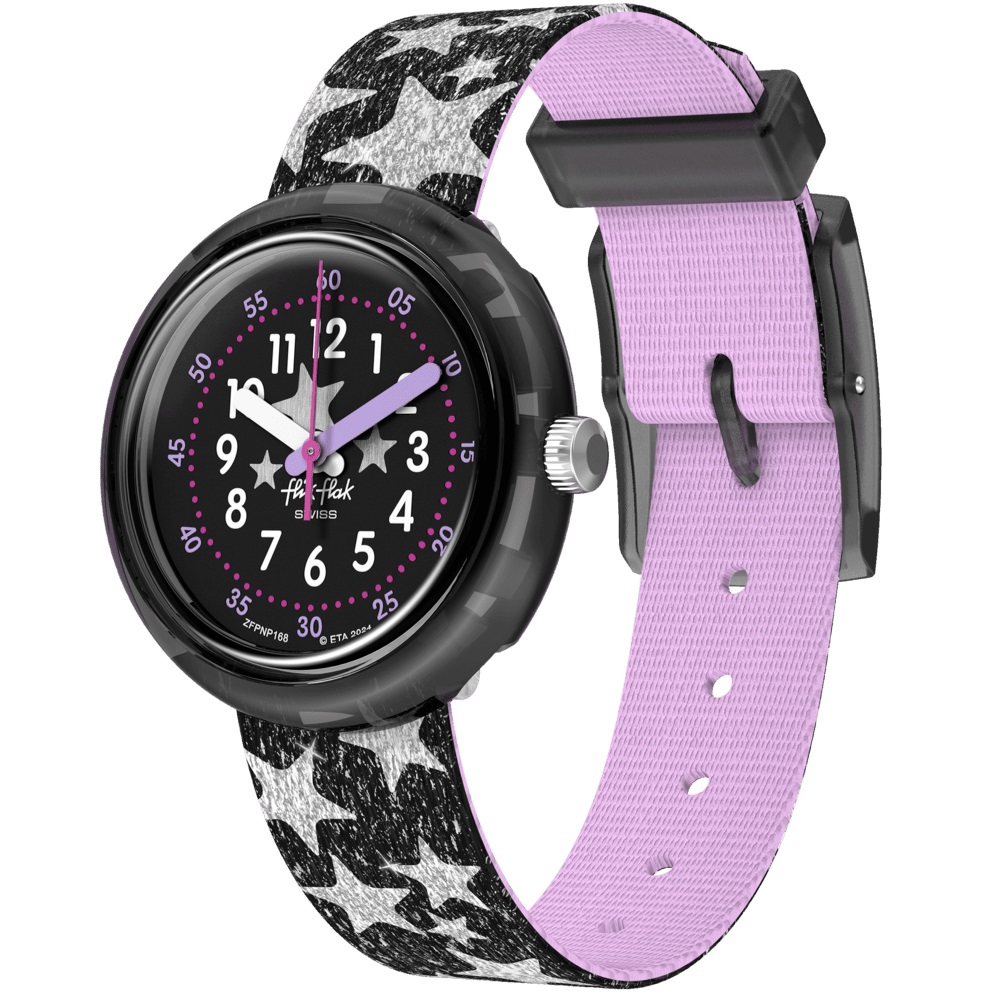 FLIK FLAK Power Time Starry Night 31.85mm Multicolour Fabric Strap ZFPNP168 - 