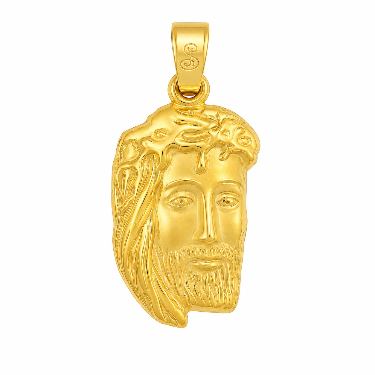 ΜΕΝΤΑΓΙΟΝ Κεφαλή Χριστού SENZIO Collection από Κ9 Κίτρινο Χρυσό 3MAN.292PE - 