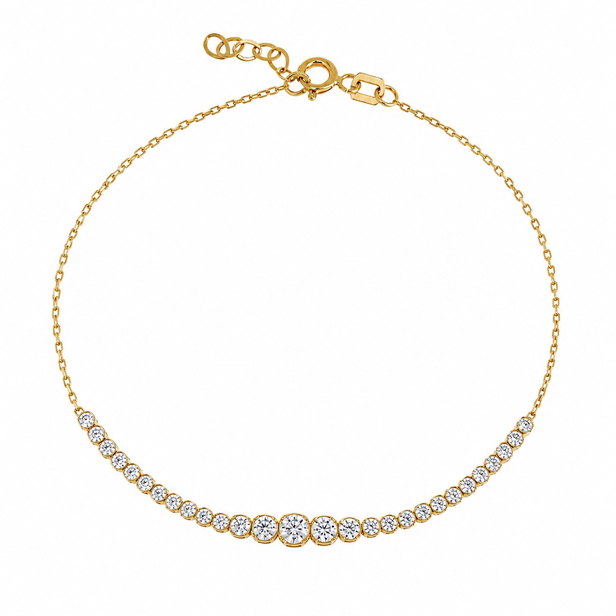 BRACELET Row SENZIO Collection in K9 Yellow Gold with Zircon Stones 3MAN.314BR