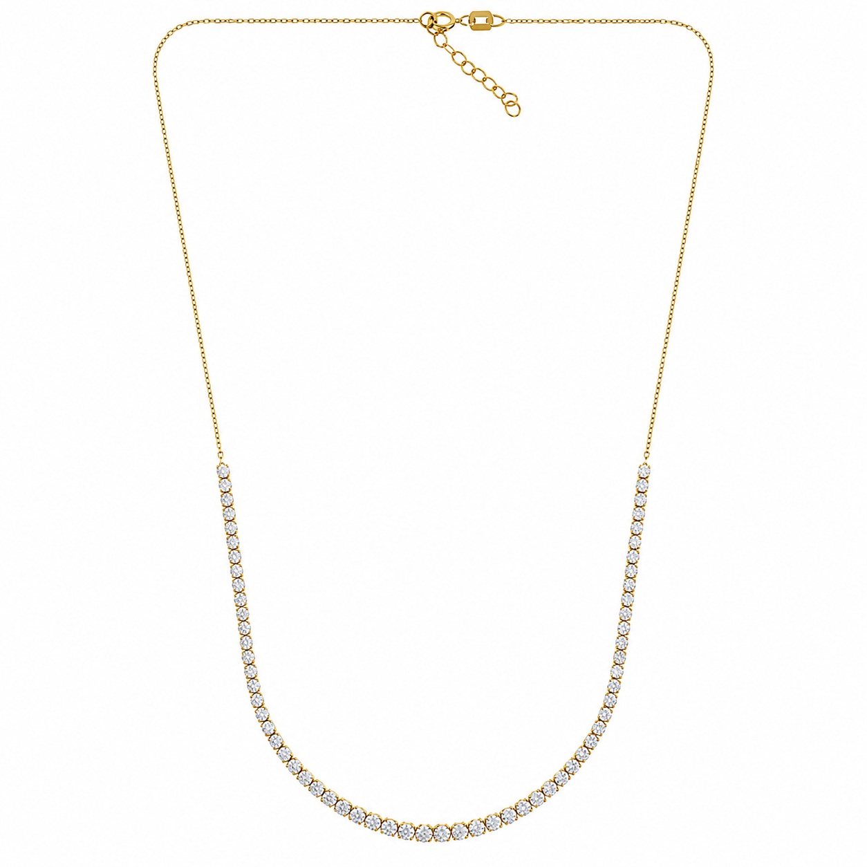 NECKLACE Riviera SENZIO Collection K9 Yellow Gold with Zircon Stones 3MAN.331C - 2
