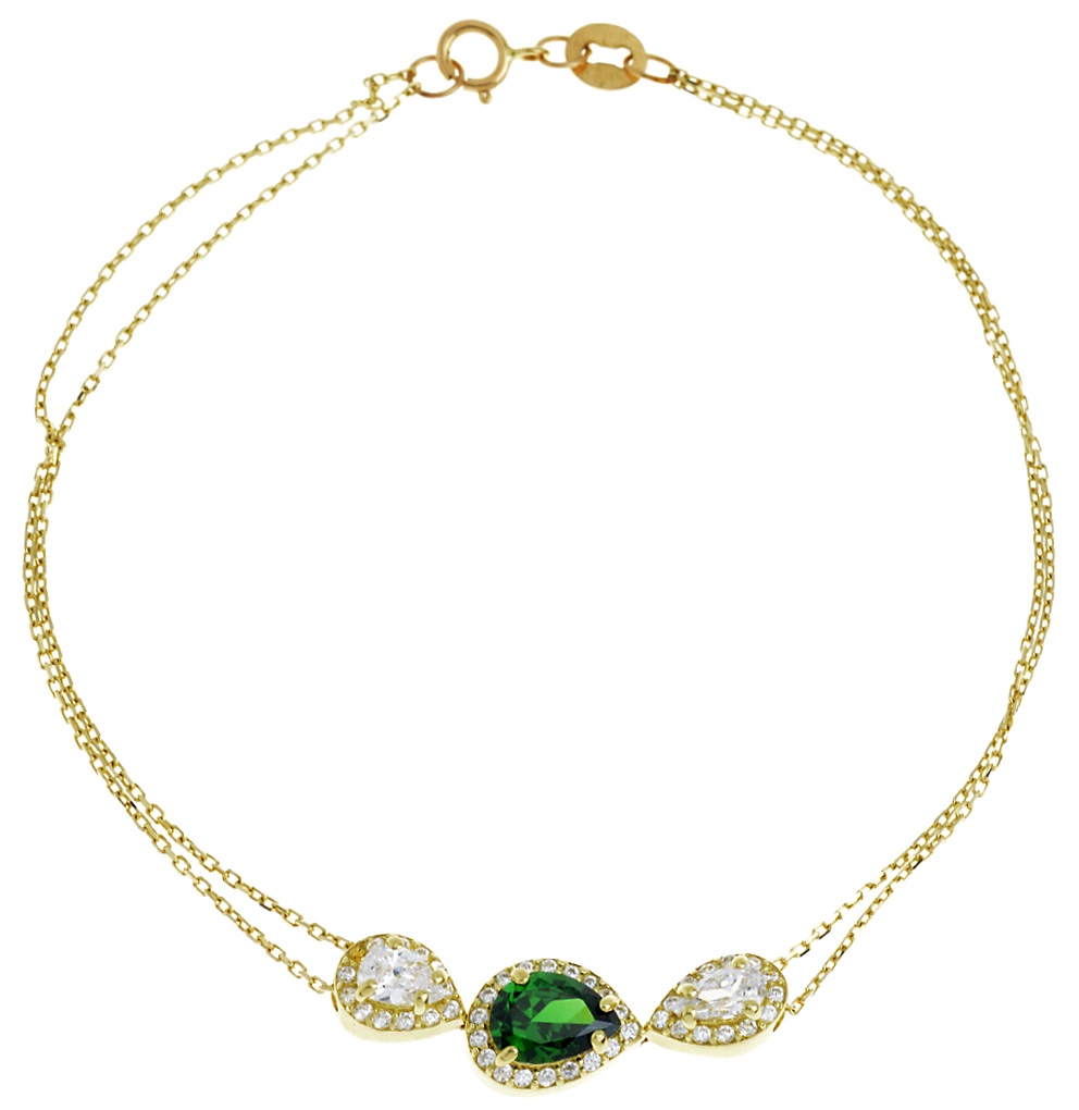 ΒΡΑΧΙΟΛΙ Ροζέτα με Ζιργκόν σε 14K Κίτρινο Χρυσό 202122 - 