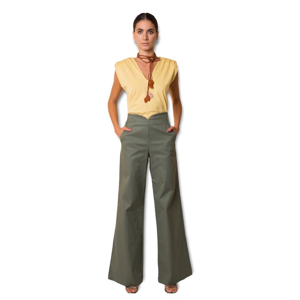 Paul Smith Ψηλόμεση υφασμάτινη παντελόνα  - Καφέ