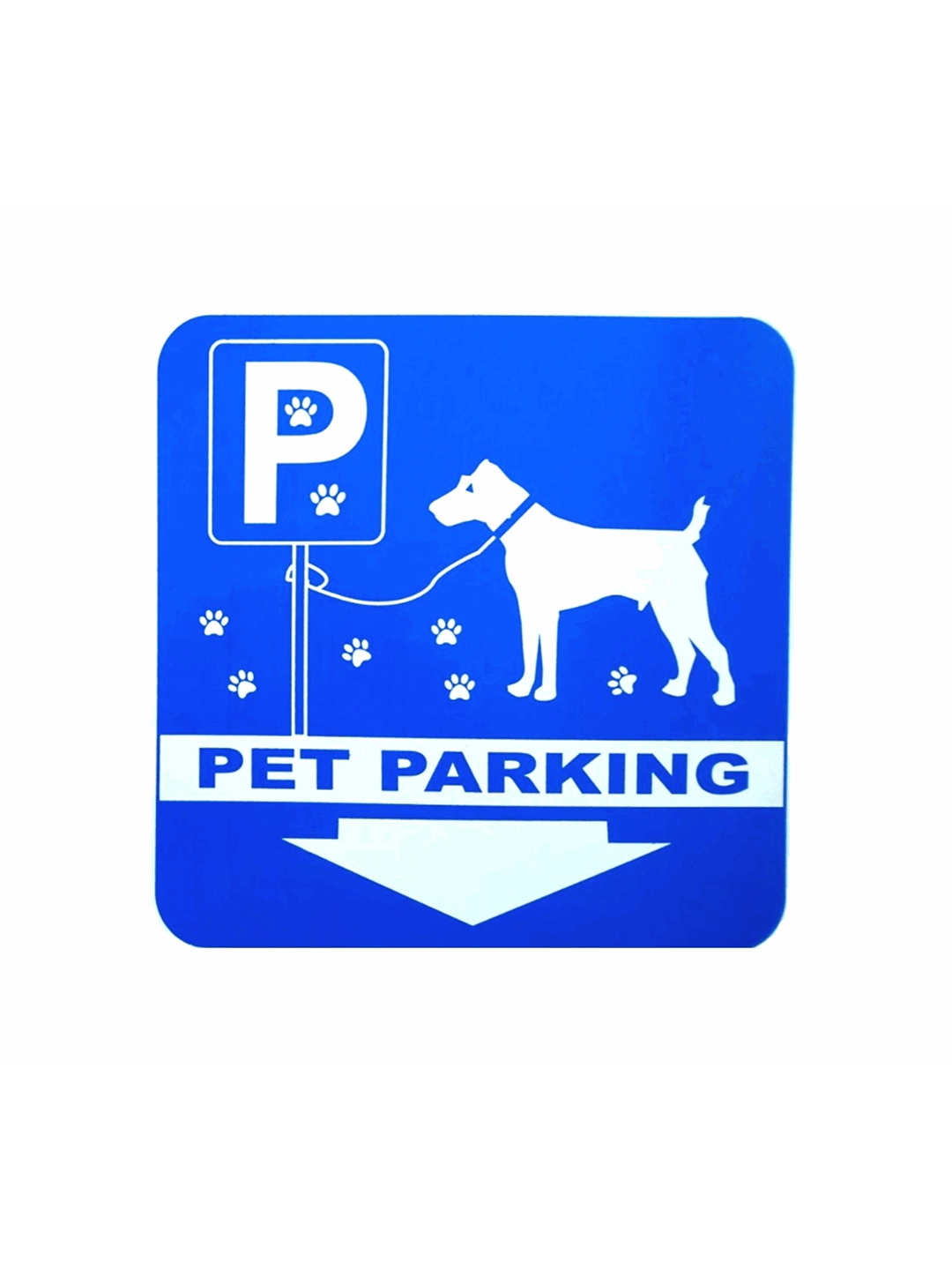 ΠΙΝΑΚΙΔΑ PET PARKING ΜΕΤΑΛΛΙΚΗ ΜΠΛΕ ΑΛΟΥΜΙΝΙΟΥ 25 Χ 25CM - 