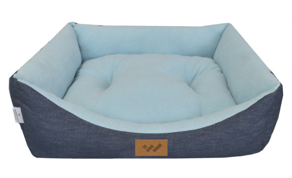 WOOFMODA ΚΑΝΑΠΕΣ ΚΡΕΒΑΤΙ ΣΚΥΛΟΥ-ΓΑΤΑΣ Μ912-1104 INDIGO-ΣΙΕΛ No1 32 Χ 37 Χ Υ20 CM -