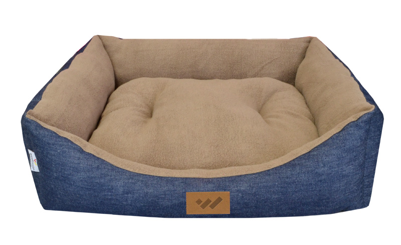 WOOFMODA ΚΑΝΑΠΕΣ ΚΡΕΒΑΤΙ ΣΚΥΛΟΥ-ΓΑΤΑΣ Μ912-1104 INDIGO-ΜΠΕΖ No1 32 Χ 37 Χ Υ20 CM -