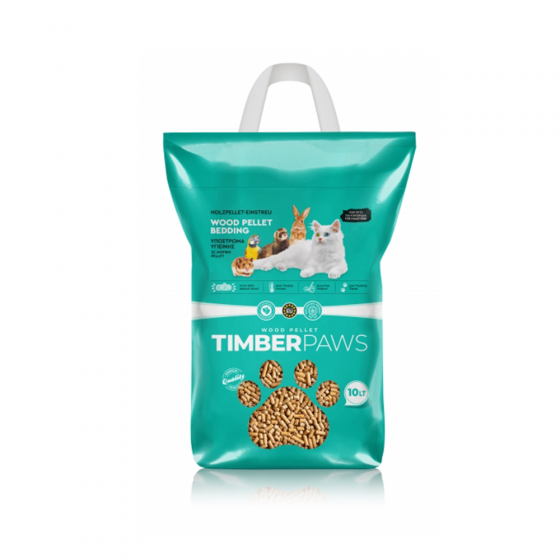ΥΠΟΣΤΡΩΜΑ ΠΕΛΛΕΤ ΓΑΤΑΣ & ΜΙΚΡΩΝ ΖΩΩΝ TIMBERPAWS (5.5KG )10LT - 