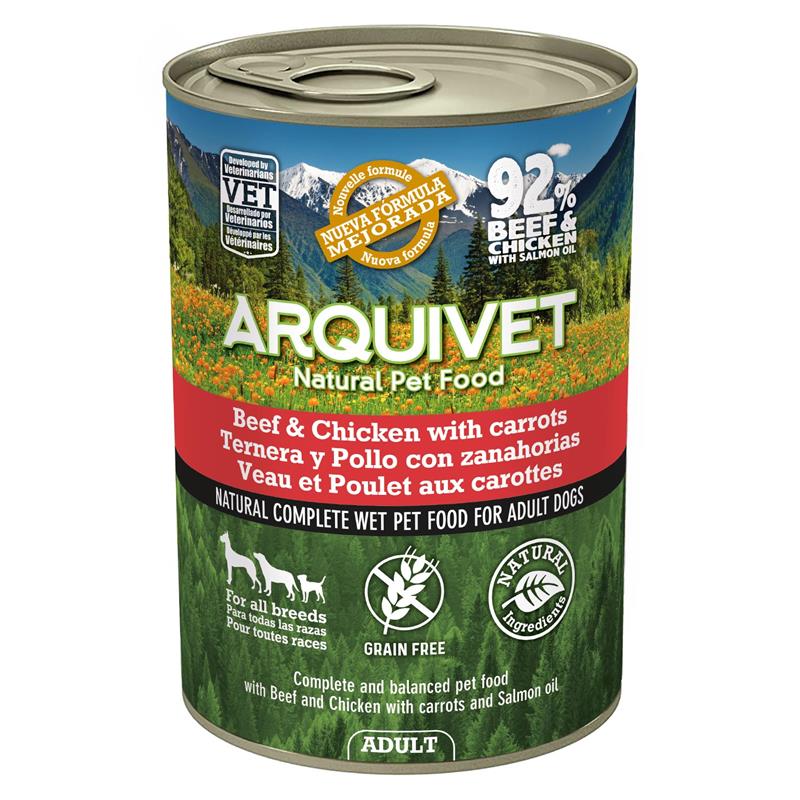 ARQUIVET GRAIN FREE ΠΑΤΕ ADULT ΜΟΣΧΑΡΙ -ΚΟΤΟΠΟΥΛΟ  92% 400gr - 