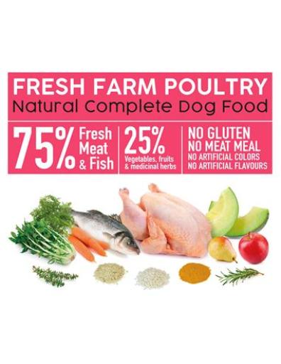 ARQUIVET ΗΜΙ-ΥΓΡΗ ΤΡΟΦΗ ΣΚΥΛΟΥ FRESH FARM POULTRY 2,5KG - 4