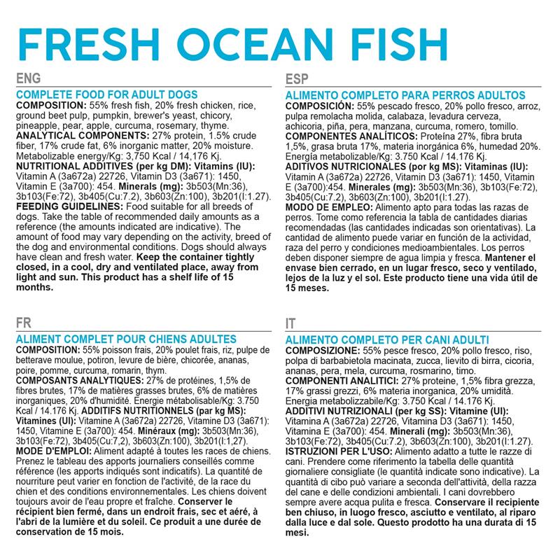 ARQUIVET ΗΜΙ-ΥΓΡΗ ΤΡΟΦΗ ΣΚΥΛΟΥ FRESH FARM OCEAN FISH 2,5KG - 5