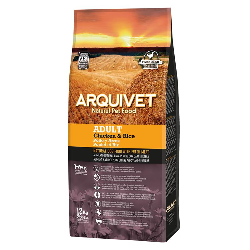 ARQUIVET DOG ADULT CHICKEN & RICE 12KG -