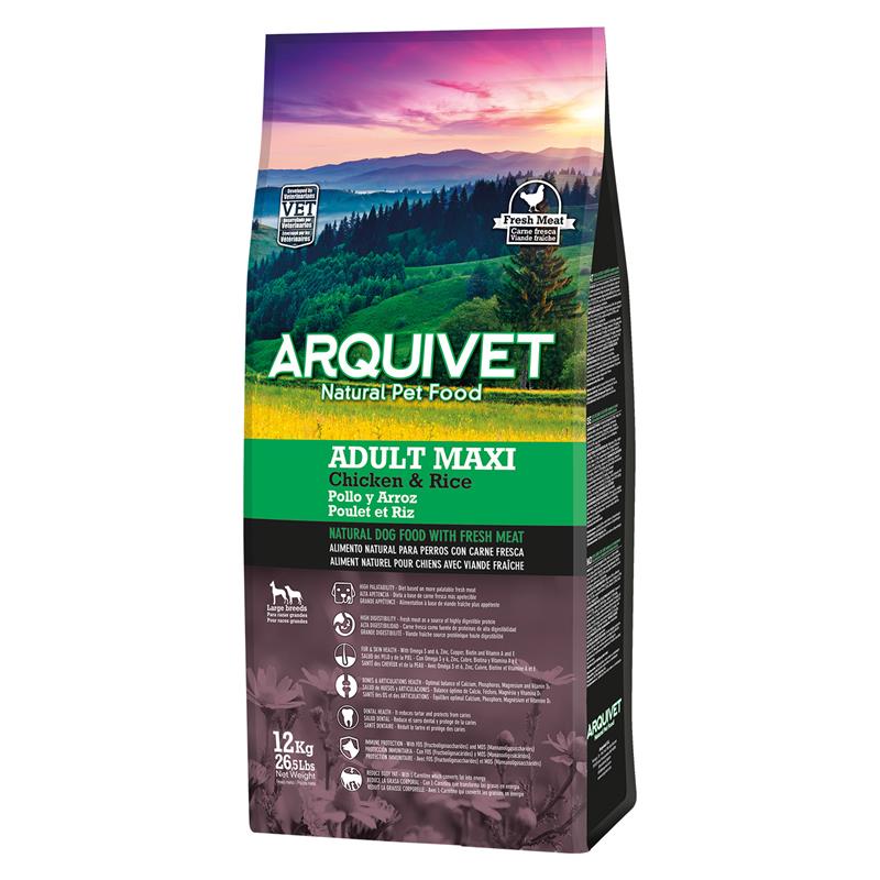 ARQUIVET DOG ADULT MAXI CHICKEN & RICE 12KG -