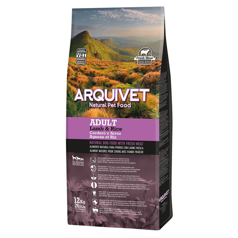 ARQUIVET DOG ADULT LAMP & RICE 12KG -