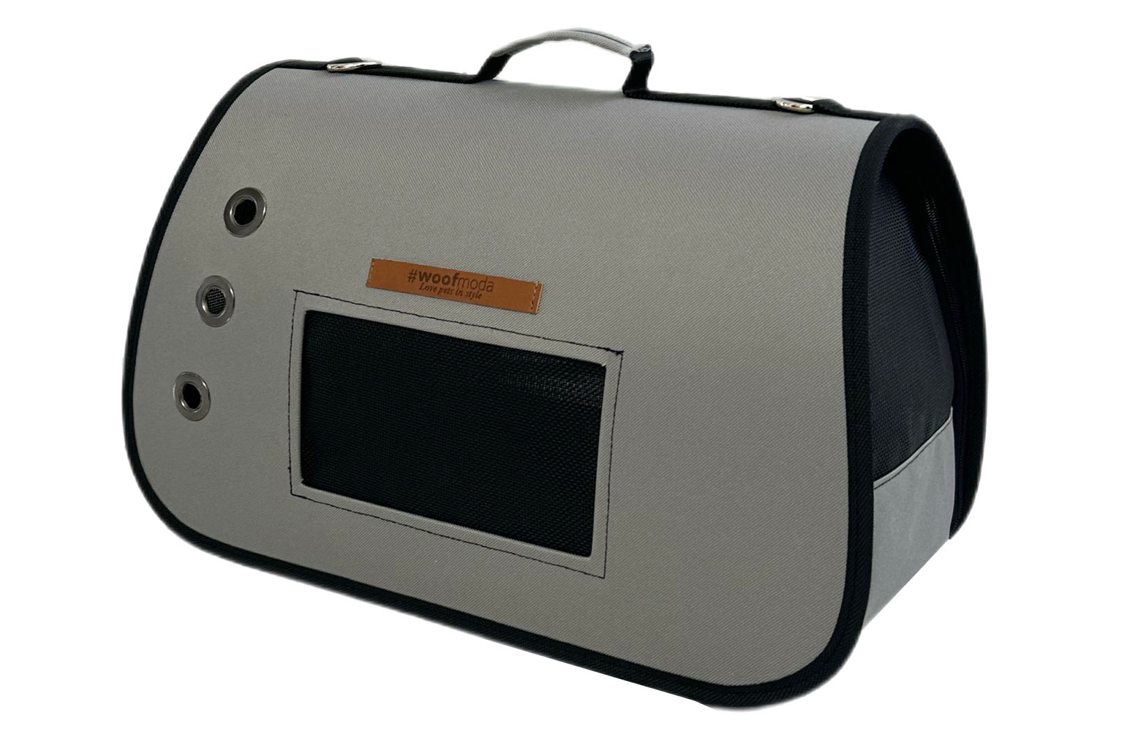 WOOF MODA ΤΣΑΝΤΑ ΜΕΤΑΦΟΡΑΣ ΣΚΥΛΟΥ-ΓΑΤΑΣ  941-1008 (ΙΑΤΑ) ΓΚΡΙ ST Νο1 35 X 17 X Y 23CM - 