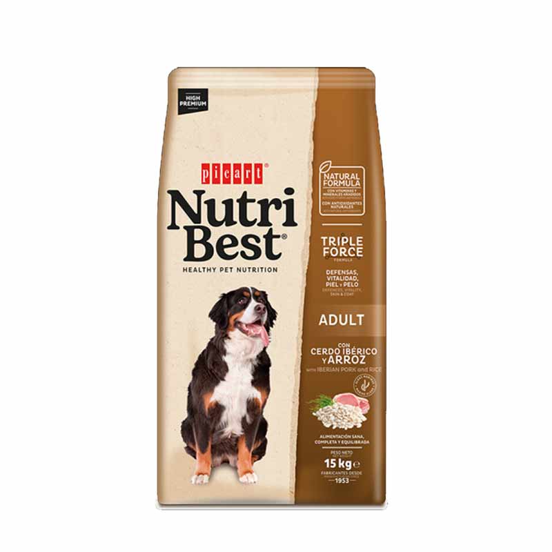 PICART NUTRIBEST ADULT IBERIAN PORK AND RICE 15KG - 