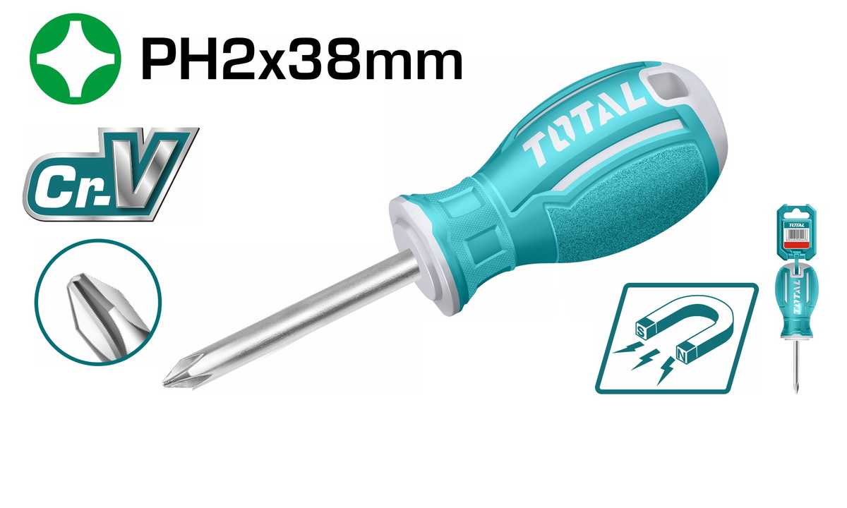 TOTAL ΚΑΤΣΑΒΙΔΙ ΝΑΝΟΣ ΣΤΑΥΡΟΥ PH2X38mm TSDRSPH2038 - 