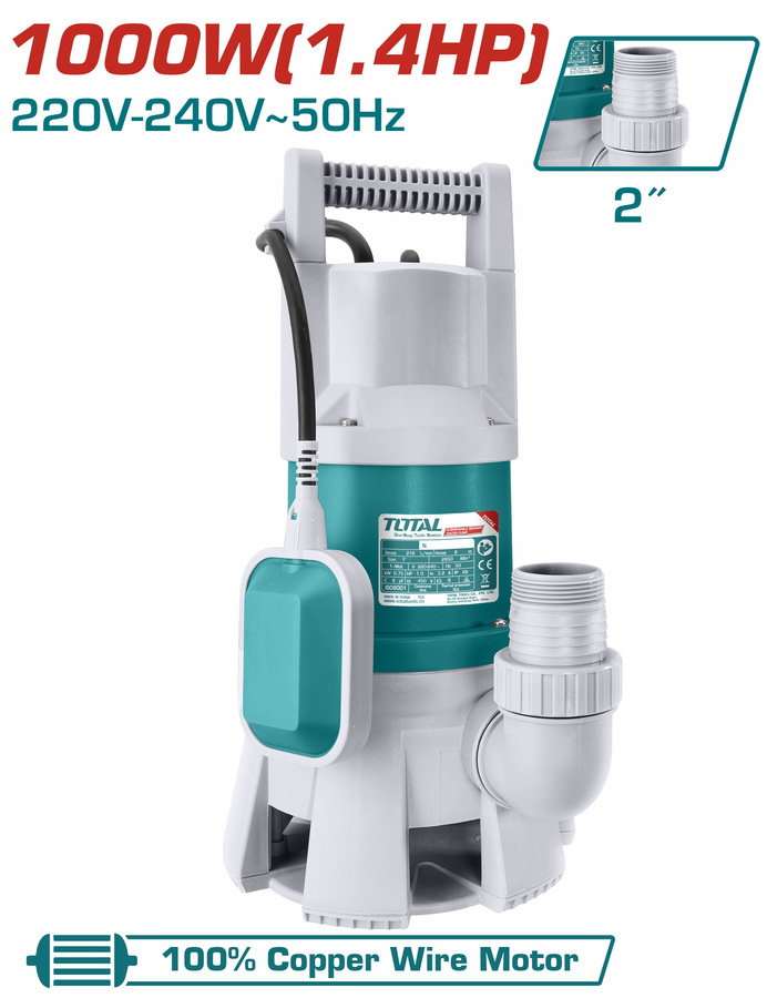 TOTAL ΥΠΟΒΡΥΧΙΑ ΑΝΤΛΙΑ ΑΚΑΘΑΡΤΩΝ ΥΔΑΤΩΝ 1.000W TWP810001 - 