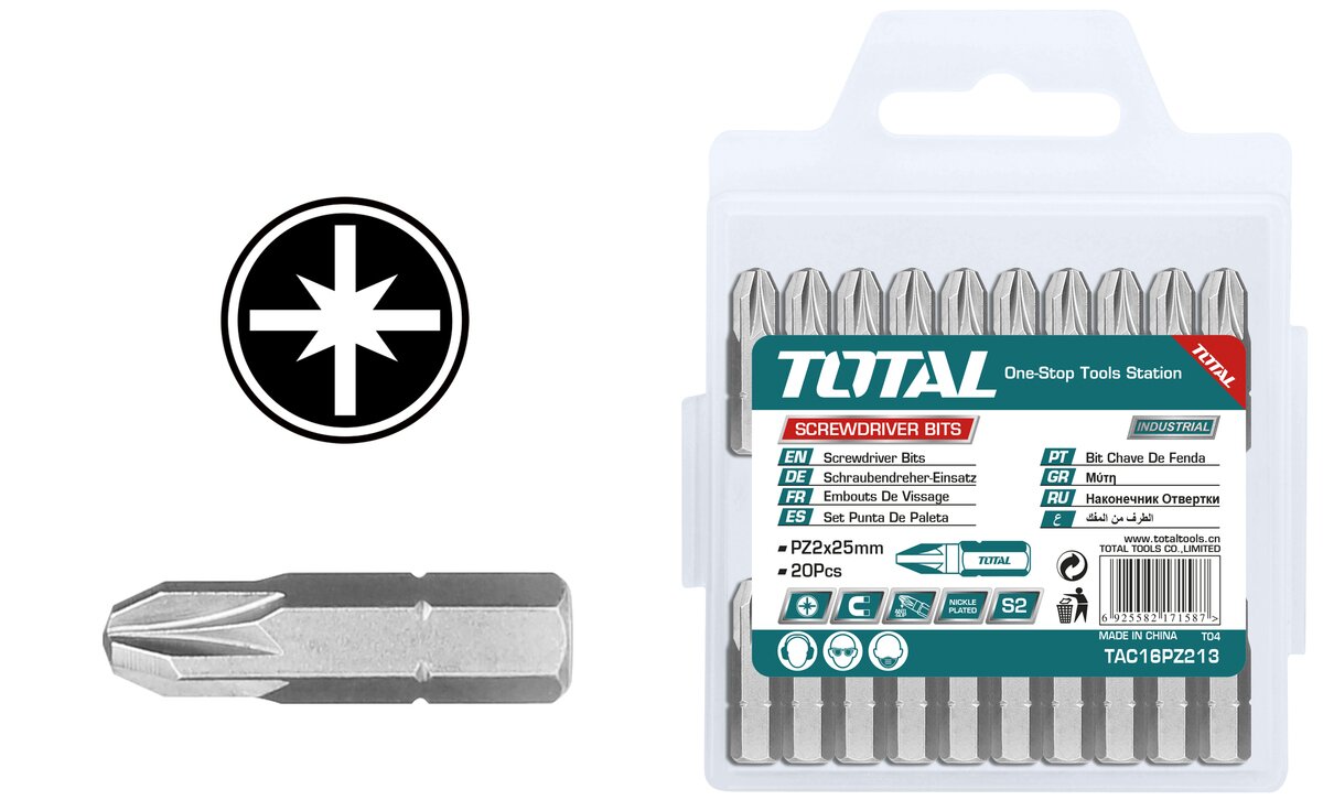 TOTAL ΜΥΤΕΣ ΜΑΓΝΗΤΙΚΕΣ PZ2 25mm 20ΤΕΜ TAC16PZ213 - 