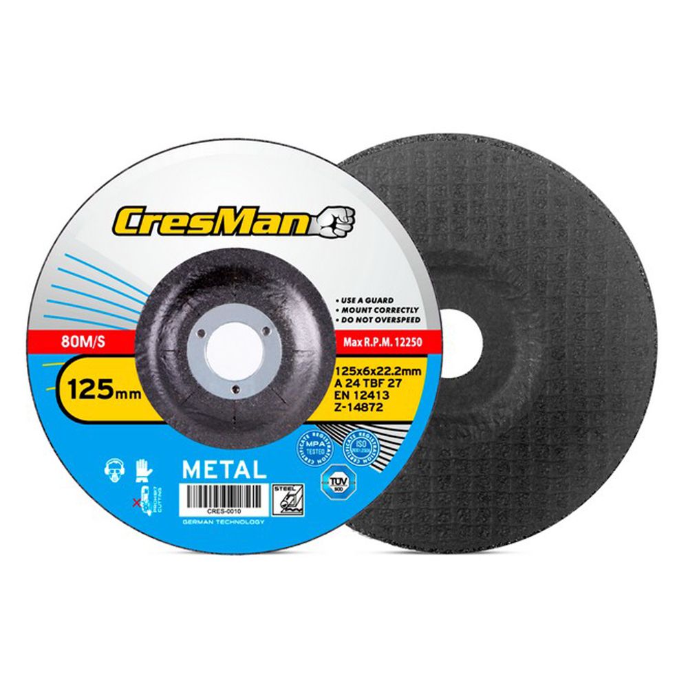 CRESMAN ΔΙΣΚΟΣ ΛΕΙΑΝΣΗΣ ΣΙΔΗΡΟΥ 125mm x 6mm 07750 - 