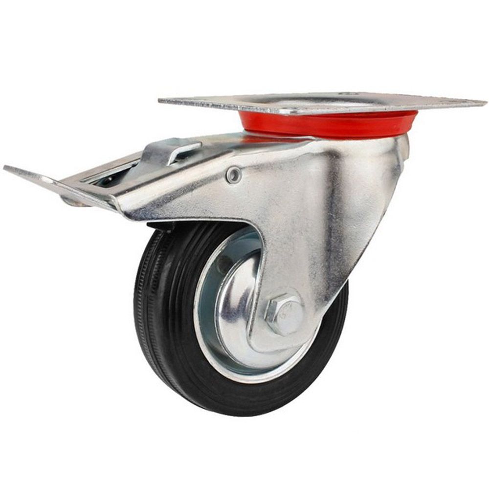 ΒΙΟΜΗΧΑΝΙΚΗ ΡΟΔΑ ΜΑΥΡΗ 100mm/70kg ΜΕ ΦΡΕΝΟ 01757 - 