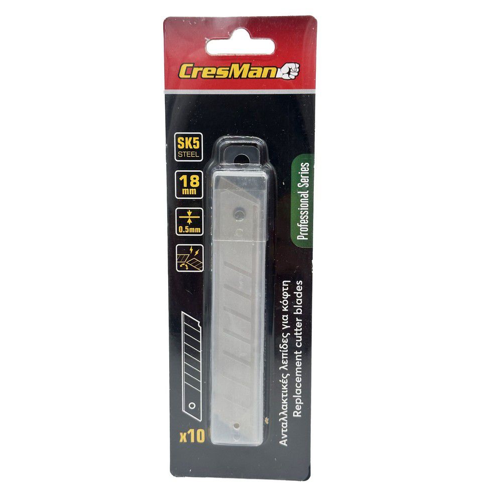 CRESMAN ΛΑΜΕΣ ΚΟΦΤΗ ΜΟΚΕΤΑΣ 10ΤΕΜ ΜΕΤΑΛ/ΚΟΣ SK-5 18mm (00422)  11950 - 