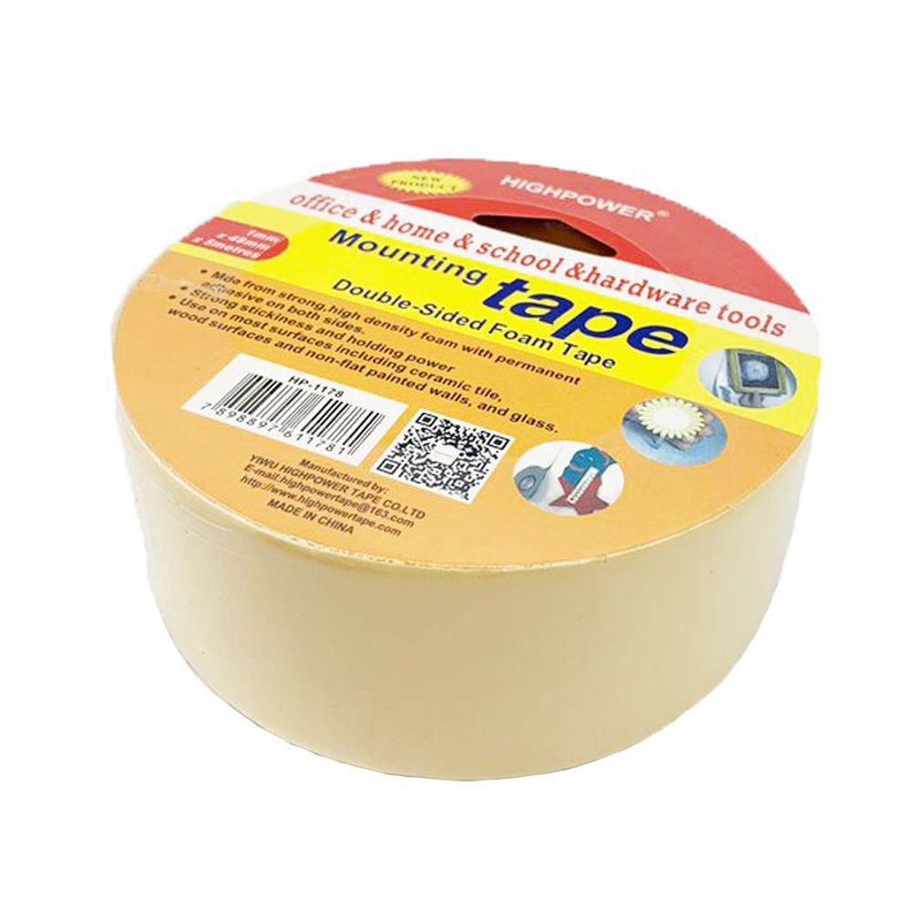 HIGHPOWER ΤΑΙΝΙΑ ΔΙΠΛΗΣ ΟΨΗΣ ΛΕΥΚΗ ΑΦΡΩΔΗΣ 18mm x 5m 02279 - 