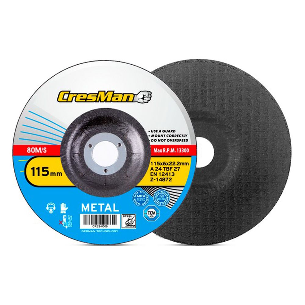 CRESMAN ΔΙΣΚΟΣ ΛΕΙΑΝΣΗΣ ΣΙΔΗΡΟΥ 115mm x 6mm 07749 - 