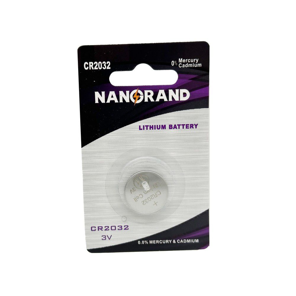 NANORAND ΜΠΑΤΑΡΙΑ ΠΛΑΚΕ ΛΙΘΙΟΥ CR2032 3V 1ΤΕΜ 11812 - 