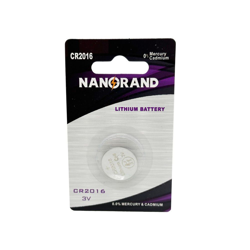 NANORAND ΜΠΑΤΑΡΙΑ ΠΛΑΚΕ ΛΙΘΙΟΥ CR2016 3V 1ΤΕΜ 11814 - 