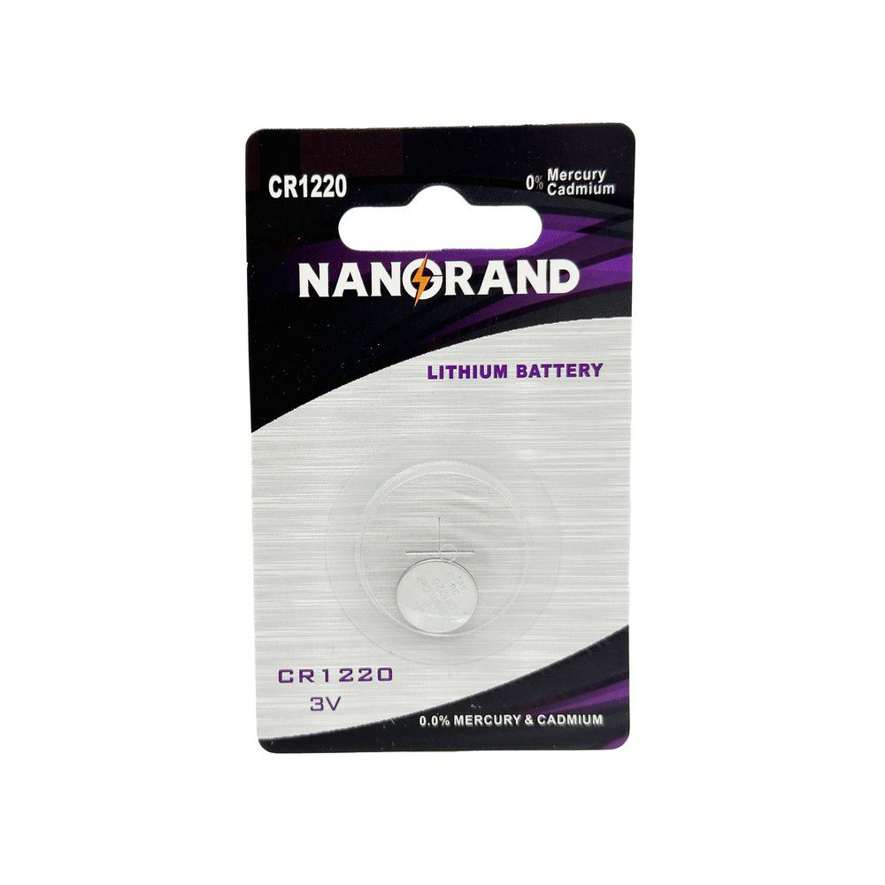 NANORAND ΜΠΑΤΑΡΙΑ ΠΛΑΚΕ ΛΙΘΙΟΥ CR1220 3V 1ΤΕΜ 11818 - 