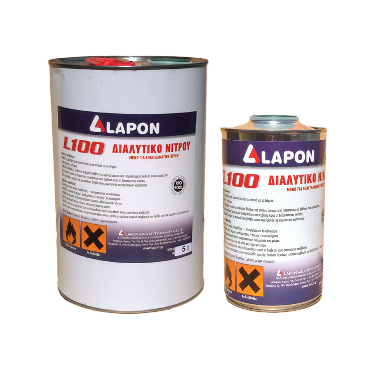 LAPON L100 ΔΙΑΛΥΤΙΚΟ ΝΙΤΡΟΥ 400ml ΜΕΤΑΛΛΩΝ -ΠΙΣΤΟΛΙΟΥ - 