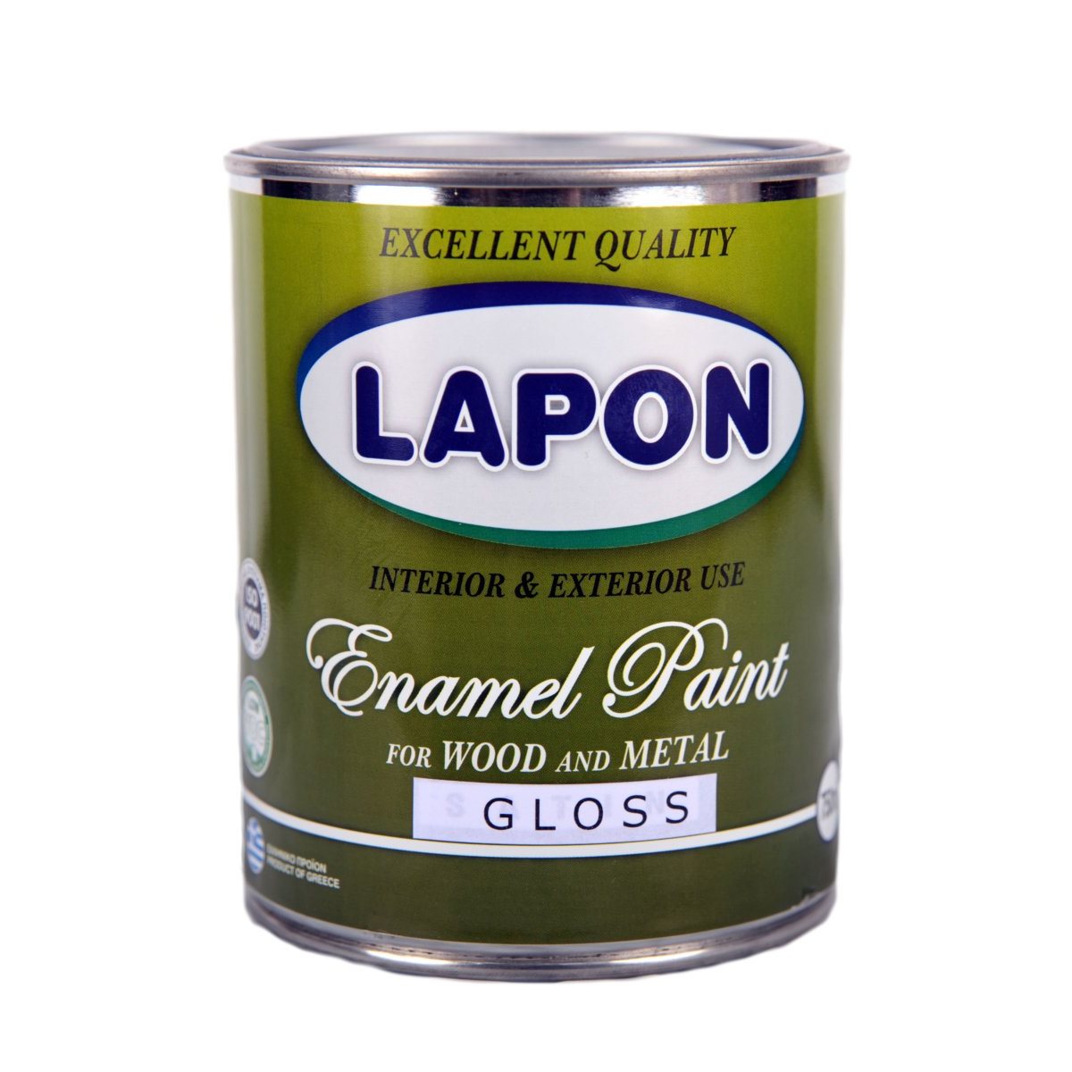 LAPON ENAMEL PAINT ΡΙΠΟΛΙΝΗ GLOSS ΛΕΥΚΗ 180ml  (ΔΙΑΛΥΤΗ) - 