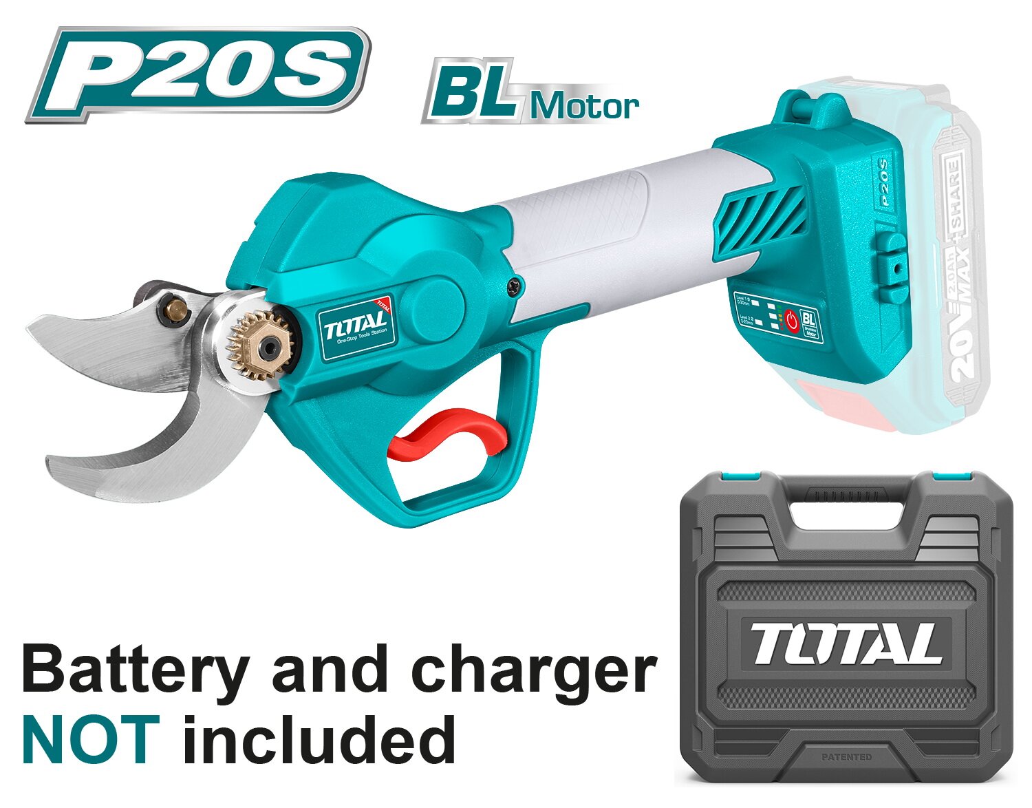 TOTAL ΨΑΛΙΔΙ ΚΛΑΔΕΜΑΤΟΣ ΜΠΑΤ. Li-ion 20V ΧΩΡΙΣ ΜΠΑΤΑΡΙΑ & ΦΟΡΤΙΣΤΗ TSSLI2001 - 
