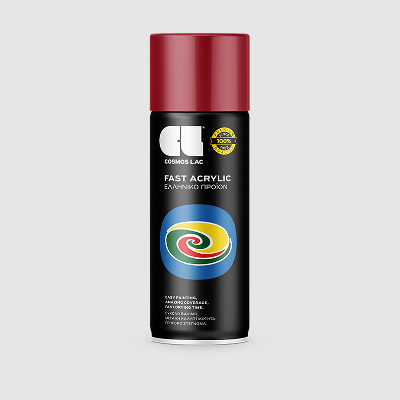 COSMOLAC SPRAY ΑΚΡΥΛΙΚΟ RAL3002 CARMINE RED 400ml - 