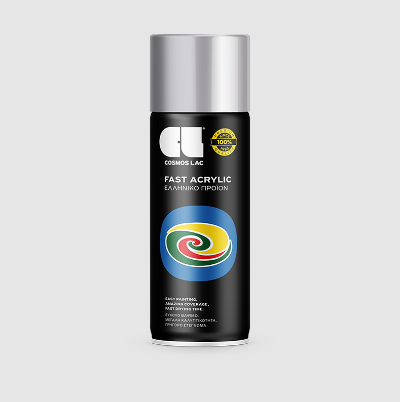 COSMOLAC SPRAY ΑΚΡΥΛΙΚΟ  R307  BRIGHT SILVER  400ml - 