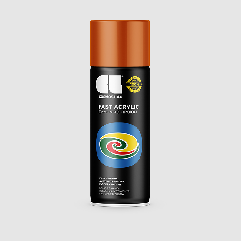 COSMOS LAC SPRAY ΑΚΡΥΛΙΚΟ RAL2010 SIGNAL ORANGE  400ml - 